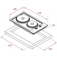 Teka EFX 30.1 2P (F.647.1) 30,5cm Inox Ηλεκτρική Εστία Domino Teka EFX 30.1 2P (F.647.1) 30,5cm Inox Ηλεκτρική Εστία Domino